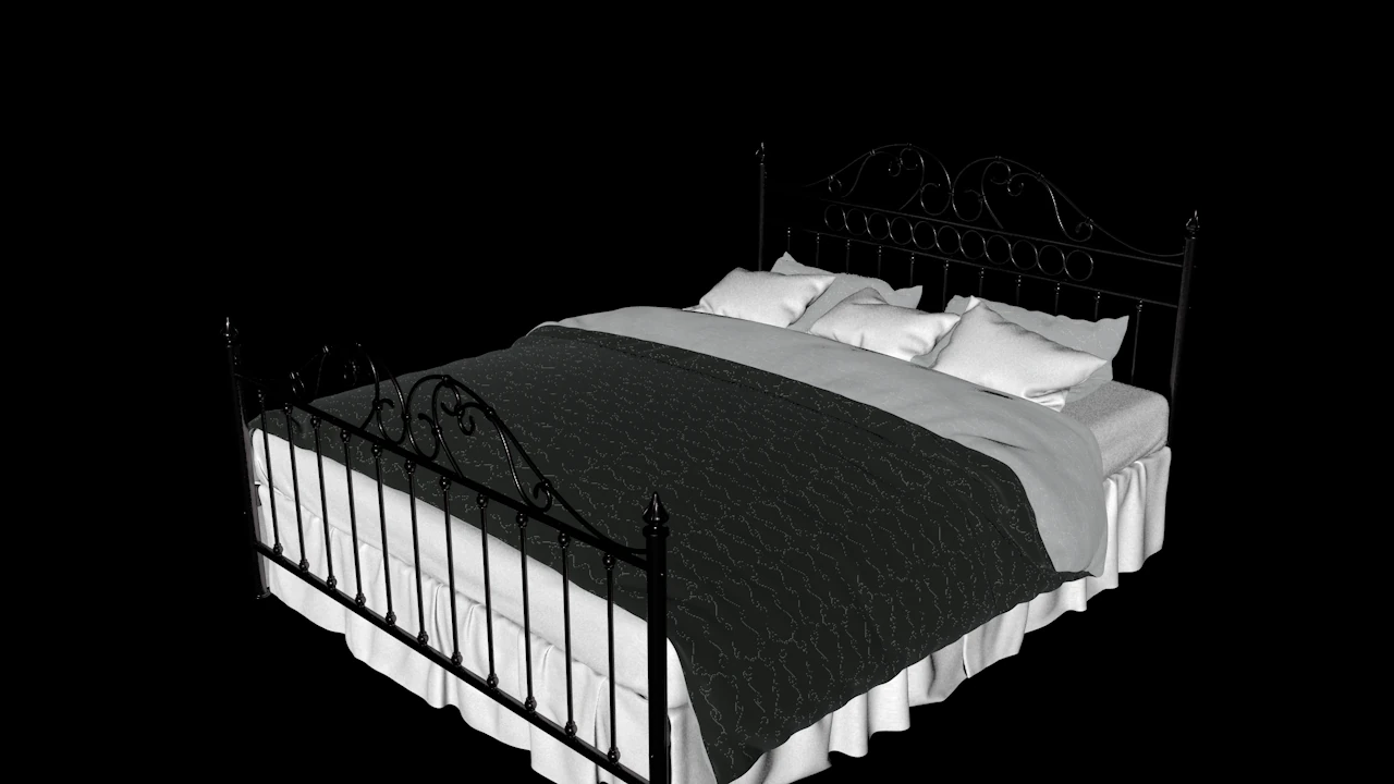 iron bed 3D Model .c4d .max .obj .3ds .fbx .stl .blend 