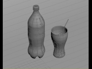 bottle with cup Modèle 3D