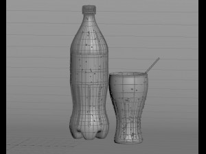 bottle with cup Modèle 3D