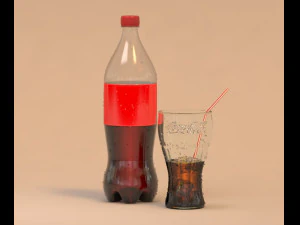 bottle with cup 3D Model