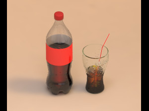 bottle with cup Modèle 3D