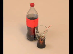 bottle with cup 3D Model