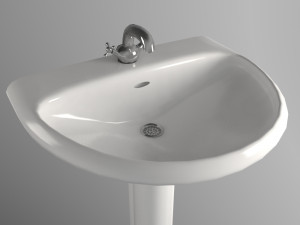 low-poly bathroom sink 3Dモデル