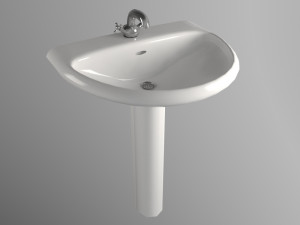 low-poly bathroom sink 3Dモデル
