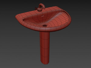 low-poly bathroom sink 3Dモデル