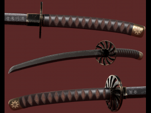 Katana Sword Blade Low-poly 3D Model