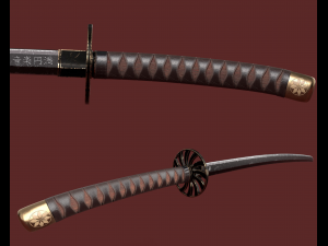 Katana Sword Blade Low-poly 3D 모델