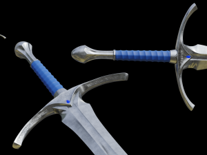 Gandalfs Sword Glamdring From The Hobbit - Low-Poly Low-poly Low-poly Modelo 3D