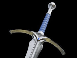 Gandalfs Sword Glamdring From The Hobbit - Low-Poly Low-poly Low-poly Modelo 3D