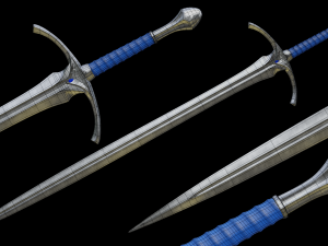 Gandalfs Sword Glamdring From The Hobbit - Low-Poly Low-poly Low-poly Modelo 3D