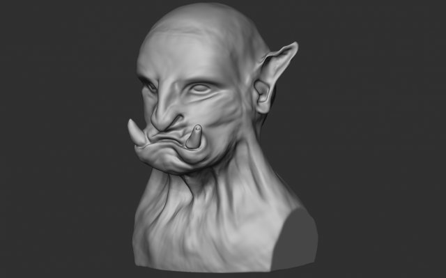 orc head 3D Model .c4d .max .obj .3ds .fbx .stl .blend