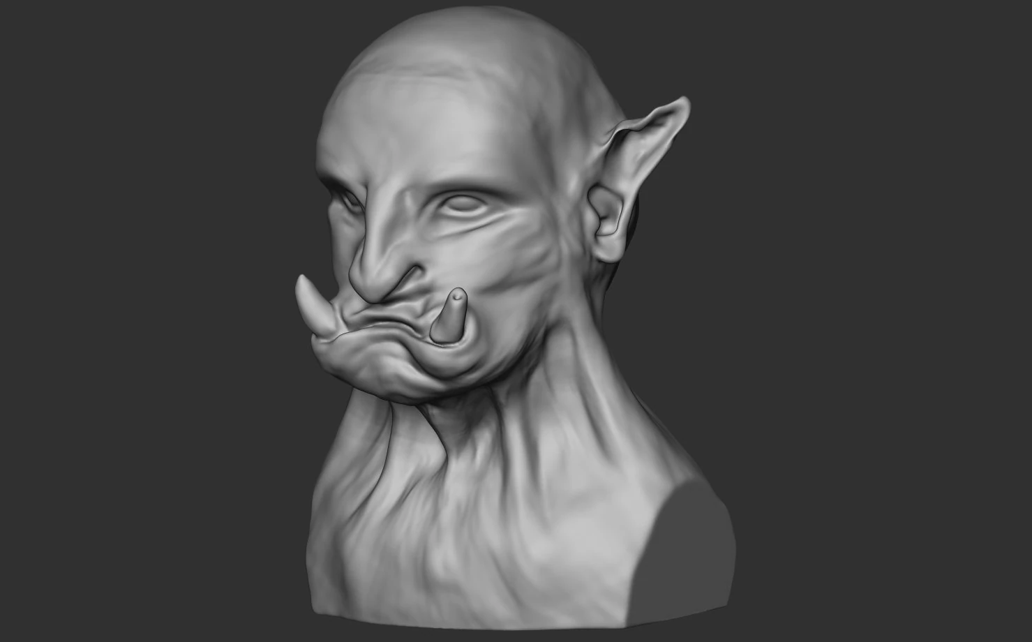 orc head 3D Model .c4d .max .obj .3ds .fbx .stl .blend 