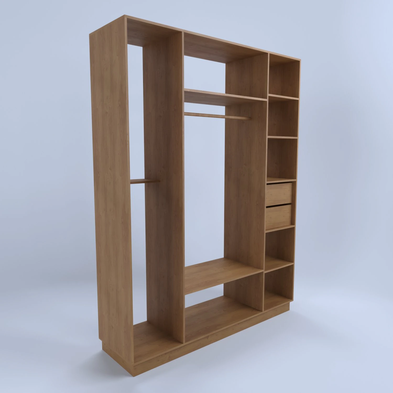 bedroom wardrobe 3D Model .c4d .max .obj .3ds .fbx .stl .blend 