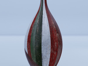 wooden decor - vases and bowl 3D मॉडल