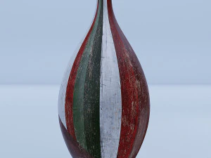 wooden decor - vases and bowl 3D Model