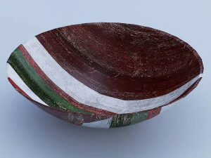 wooden decor - vases and bowl 3D Model
