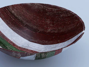 wooden decor - vases and bowl 3D Model