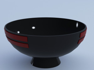 ceramic black decor set 3D-Modell