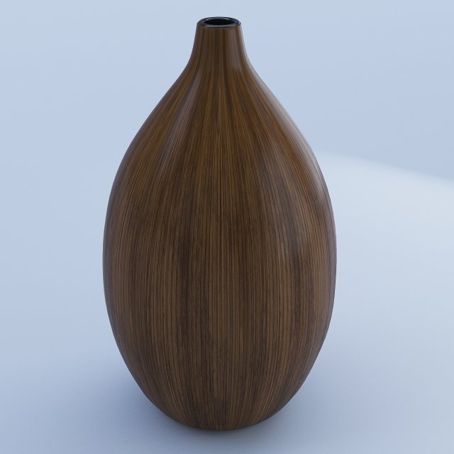 wooden vase 3Dモデル .c4d .max .obj .3ds .fbx .stl .blend 