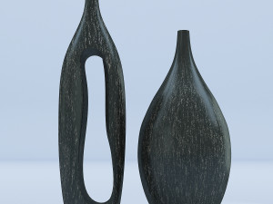 wooden vases 3D Model