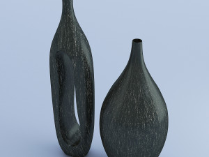 wooden vases 3D Model
