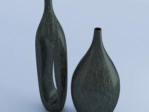 wooden vases 3D Model