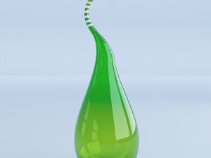 glass green vases 3D Model