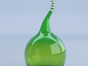 glass green vases 3D Model