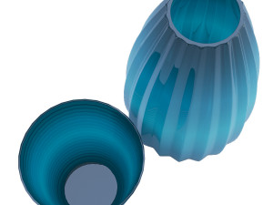 glass turquoise vases 3Dモデル