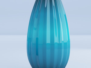 glass turquoise vases 3Dモデル