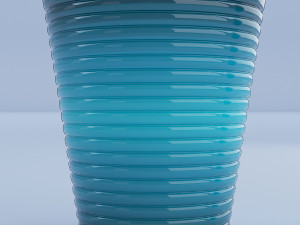 glass turquoise vases 3Dモデル