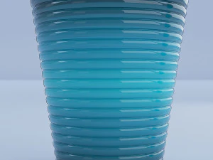 glass turquoise vases 3D Model