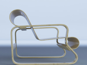 bent plywood armchair Modèle 3D