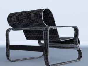bent plywood armchair Modèle 3D
