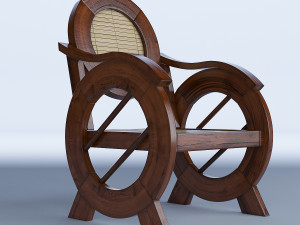 colonial chair outdoor Model 3D
