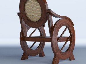 colonial chair outdoor 3D Model