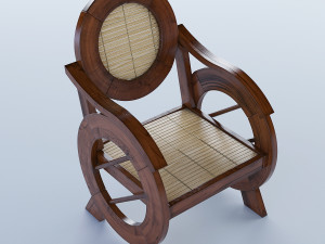 colonial chair outdoor 3D Model