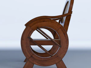 colonial chair outdoor 3D Model