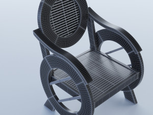 colonial chair outdoor 3D Model