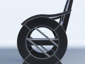 colonial chair outdoor 3D Model