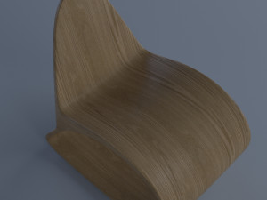 plywood curved chair 3D Model