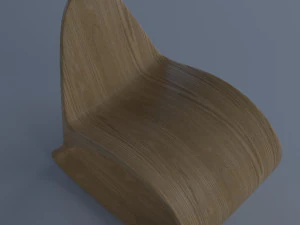plywood curved chair 3D Model