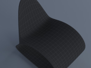 plywood curved chair 3D Model