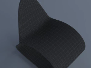 plywood curved chair 3D Model