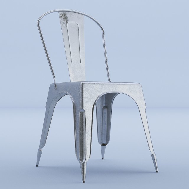 raw metal side chair 3D 모델 .c4d .max .obj .3ds .fbx .stl .blend 