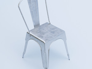 raw metal side chair 3D 모델