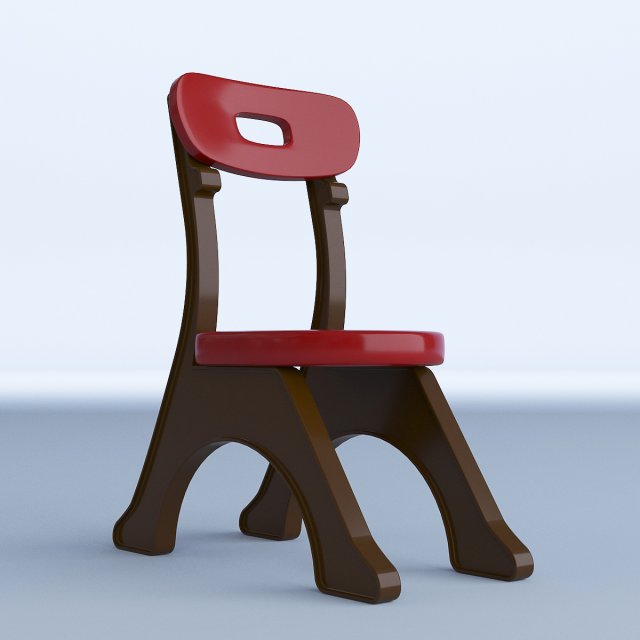 plastic kids chair Model 3D .c4d .max .obj .3ds .fbx .stl .blend 