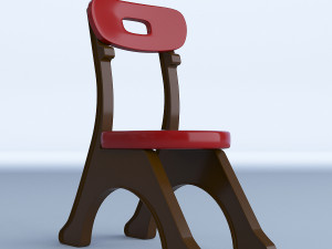 plastic kids chair Model 3D