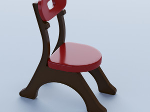 plastic kids chair Model 3D