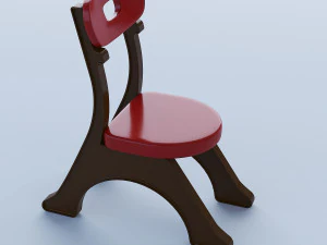 plastic kids chair 3D Model